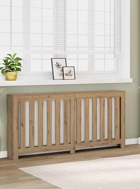 VidaXL Radiatorombouw 175x20x82 cm bewerkt hout artisanaal eikenkleur