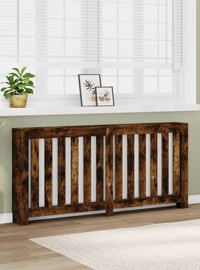 VidaXL Radiatorombouw 175x20x82 cm bewerkt hout gerookt eikenkleurig
