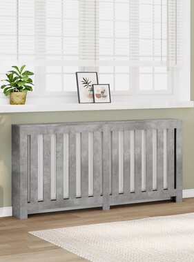 VidaXL Radiatorombouw 175x20x82 cm bewerkt hout betongrijs