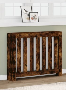 VidaXL Radiatorombouw 104x20x82 cm bewerkt hout gerookt eikenkleurig