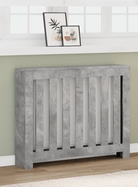 VidaXL Radiatorombouw 104x20x82 cm bewerkt hout betongrijs