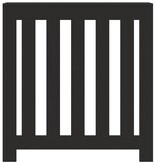 VidaXL Radiatorombouw 78x20x82 cm bewerkt hout zwart