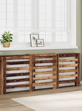 VidaXL Radiatorombouw 205x21,5x83,5 cm bewerkt hout oud hout