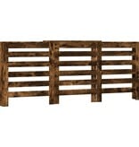 VidaXL Radiatorombouw 205x21,5x83,5 cm bewerkt hout gerookt eikenkleur