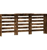 VidaXL Radiatorombouw 205x21,5x83,5 cm bewerkt hout gerookt eikenkleur