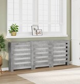 VidaXL Radiatorombouw 205x21,5x83,5 cm bewerkt hout betongrijs