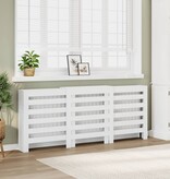 VidaXL Radiatorombouw 205x21,5x83,5 cm bewerkt hout wit