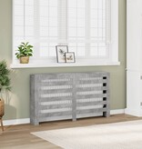 VidaXL Radiatorombouw 149x20x82 cm bewerkt hout betongrijs