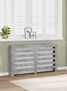 VidaXL Radiatorombouw 149x20x82 cm bewerkt hout betongrijs