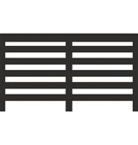 VidaXL Radiatorombouw 149x20x82 cm bewerkt hout zwart