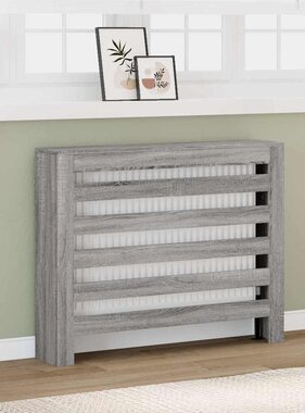 VidaXL Radiatorombouw 104x20x82 cm bewerkt hout grijs sonoma eiken
