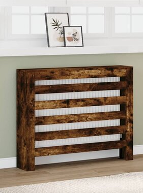VidaXL Radiatorombouw 104x20x82 cm bewerkt hout gerookt eikenkleurig