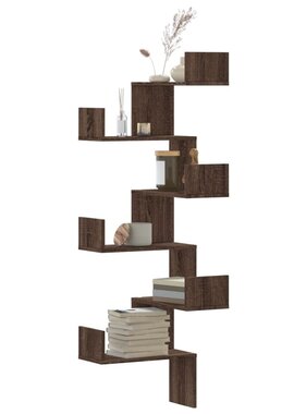 VidaXL Hoekwandschap 45x45x147 cm bewerkt hout bruin eikenkleurig