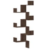 VidaXL Hoekwandschap 45x45x147 cm bewerkt hout bruin eikenkleurig