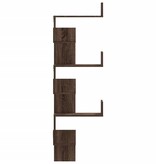 VidaXL Hoekwandschap 45x45x147 cm bewerkt hout bruin eikenkleurig