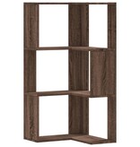 VidaXL Boekenkast 3-laags hoek 50x50x102 cm bewerkt hout bruin eiken