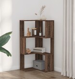 VidaXL Boekenkast 3-laags hoek 50x50x102 cm bewerkt hout bruin eiken