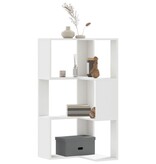 VidaXL Boekenkast 3-laags hoek 50x50x102 cm bewerkt hout wit