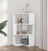 VidaXL Boekenkast 3-laags hoek 50x50x102 cm bewerkt hout wit