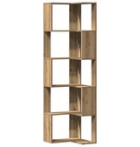 VidaXL Boekenkast 5-laags hoek 50x50x179 cm hout artisanaal eikenkleur