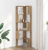 VidaXL Boekenkast 5-laags hoek 50x50x179 cm hout artisanaal eikenkleur