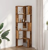 VidaXL Boekenkast 5-laags hoek 50x50x179 cm bewerkt hout oud houtkleur