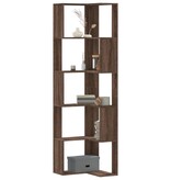 VidaXL Boekenkast 5-laags hoek 50x50x179 cm bewerkt hout bruin eiken
