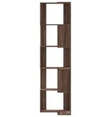 VidaXL Boekenkast 5-laags hoek 50x50x179 cm bewerkt hout bruin eiken