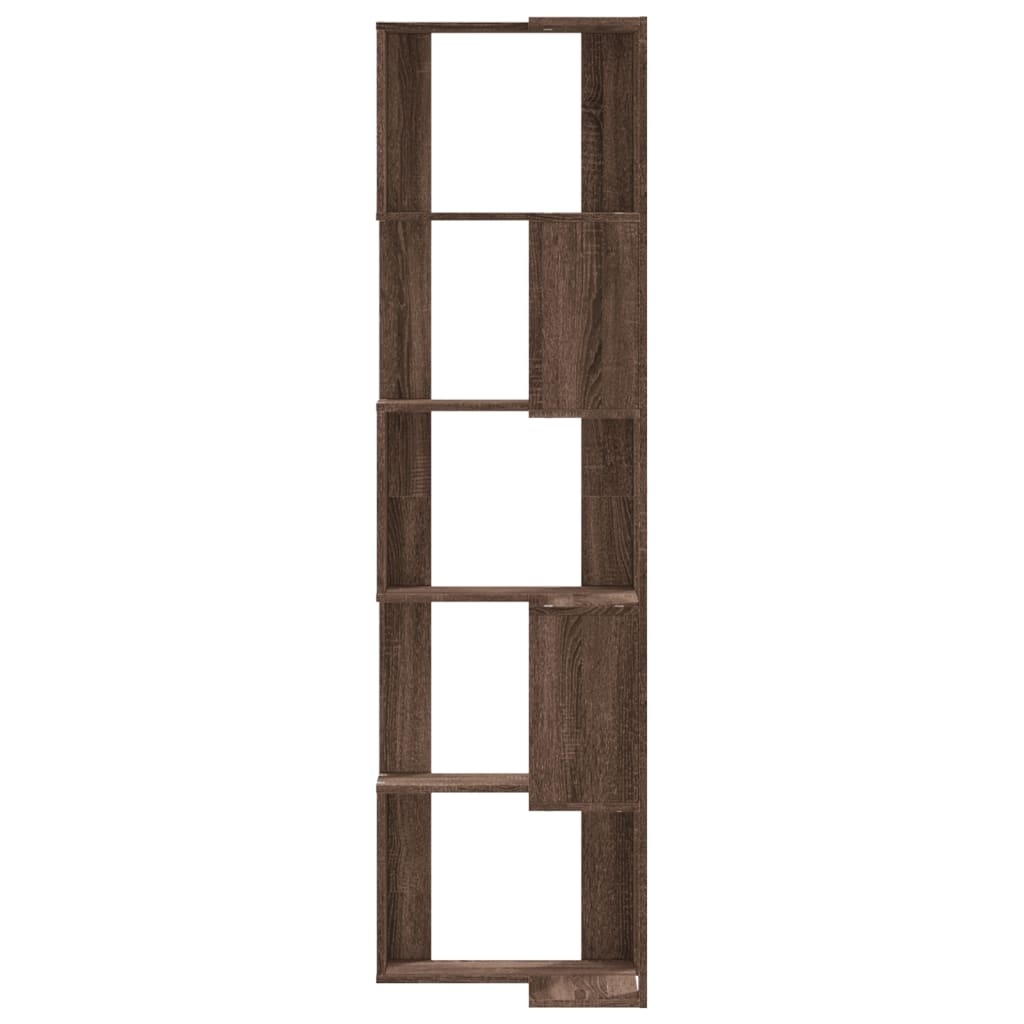 VidaXL Boekenkast 5-laags hoek 50x50x179 cm bewerkt hout bruin eiken