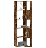 VidaXL Boekenkast 5-laags hoek 50x50x179 cm bewerkt hout gerookt eiken