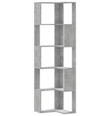 VidaXL Boekenkast 5-laags hoek 50x50x179 cm bewerkt hout betongrijs