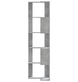VidaXL Boekenkast 5-laags hoek 50x50x179 cm bewerkt hout betongrijs