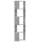 VidaXL Boekenkast 5-laags hoek 50x50x179 cm bewerkt hout betongrijs