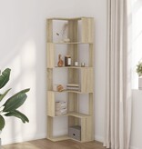 VidaXL Boekenkast 5-laags hoek 50x50x179 cm bewerkt hout sonoma eiken