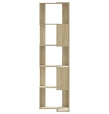 VidaXL Boekenkast 5-laags hoek 50x50x179 cm bewerkt hout sonoma eiken