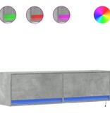 VidaXL Tv-wandmeubel met LED-verlichting 140x31x38 cm betongrijs