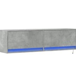 VidaXL Tv-wandmeubel met LED-verlichting 140x31x38 cm betongrijs