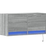 VidaXL Tv-wandmeubel met LED 80x31x35 cm grijs sonoma eikenkleurig