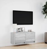 VidaXL Tv-wandmeubel met LED 80x31x35 cm grijs sonoma eikenkleurig