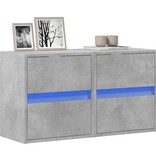 VidaXL Tv-wandmeubels met LED-verlichting 2 st 41x31x45 cm betongrijs