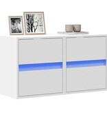 VidaXL Tv-wandmeubels 2 st met LED-verlichting 41x31x45 cm wit
