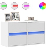 VidaXL Tv-wandmeubels 2 st met LED-verlichting 41x31x45 cm wit