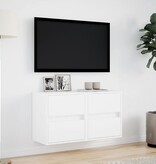 VidaXL Tv-wandmeubels 2 st met LED-verlichting 41x31x45 cm wit