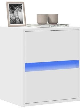 VidaXL Tv-wandmeubel met LED-verlichting 41x31x45 cm wit