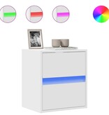 VidaXL Tv-wandmeubel met LED-verlichting 41x31x45 cm wit