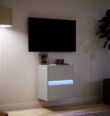 VidaXL Tv-wandmeubel met LED-verlichting 41x31x45 cm wit