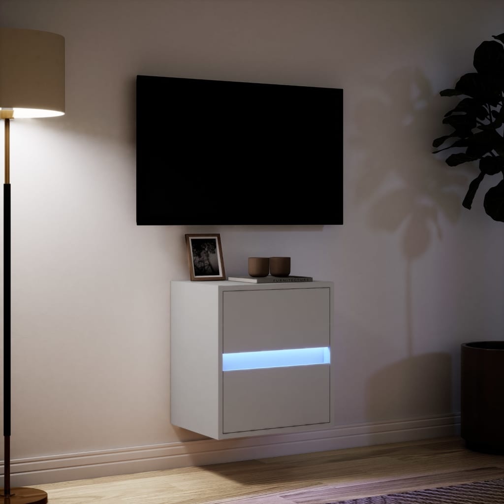 VidaXL Tv-wandmeubel met LED-verlichting 41x31x45 cm wit