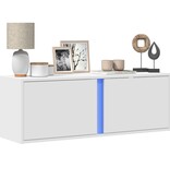VidaXL Tv-wandmeubel met LED-verlichting 100x31x35 cm wit