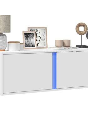 VidaXL Tv-wandmeubel met LED-verlichting 100x31x35 cm wit