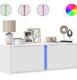 VidaXL Tv-wandmeubel met LED-verlichting 100x31x35 cm wit